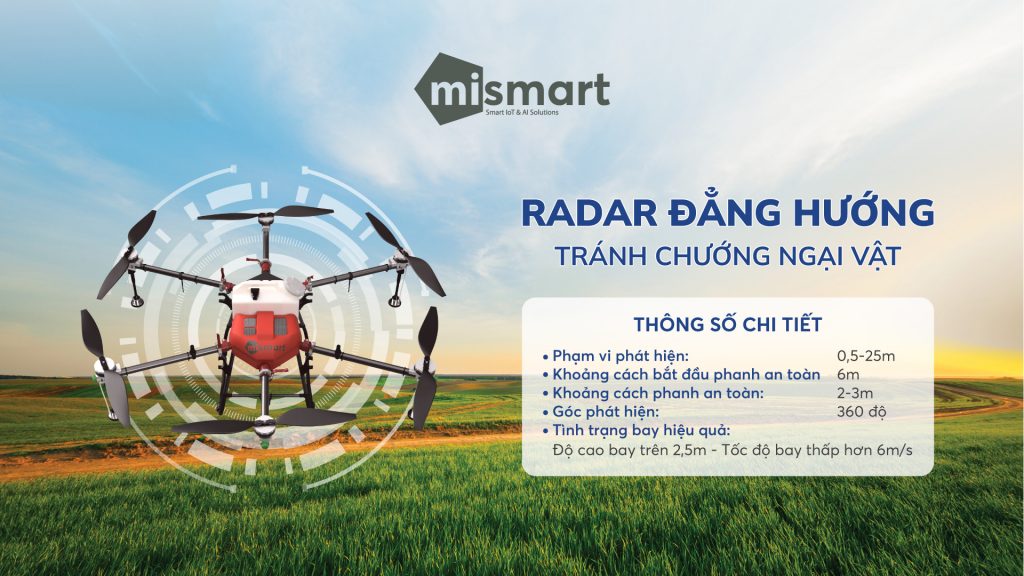 Drone MiSmart được trang bị radar đẳng hướng hiện đại